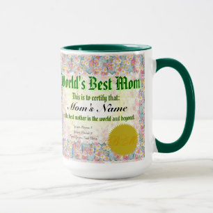 Caneca Certificado da mamã do mundo o melhor