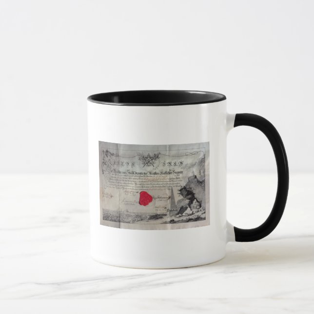 Caneca Certificado maçónico, 1785 (Direita)