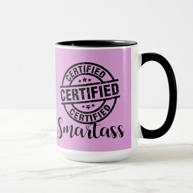 Caneca Certificado Malandro Rosa (Direita)