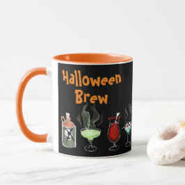 Caneca Cerveja divertida de Halloween preta e sinistra