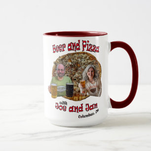 Caneca Cerveja e Pizza com Joe e Jan - Mug