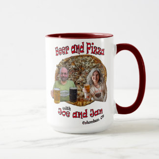 Caneca Cerveja e Pizza com Joe e Jan - Mug