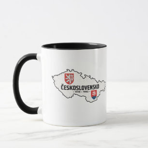 Caneca Československo 1918-1992 Mapa Antiga Retro