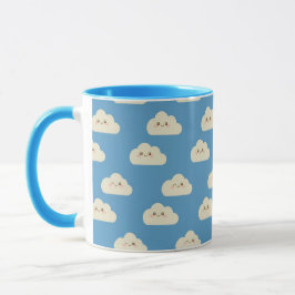 Caneca Céu Azul Céu Branco Sorrindo Nuvens Brancas Combo