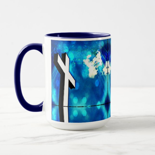 Caneca Céu Azul Santo Espelho Azulejo Cerâmico (Esquerda)