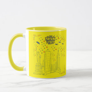 Caneca Céu de Chamas da Liberdade amarelo