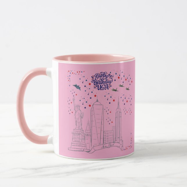 Caneca Céu de Chamas da Liberdade rosa (Esquerda)