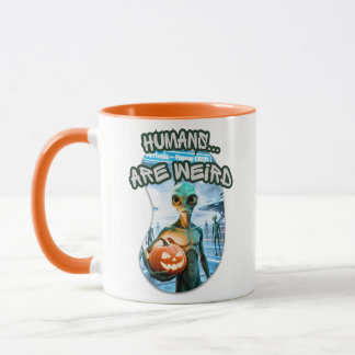 Caneca CG17s UFO Halloween - Humans... are weird