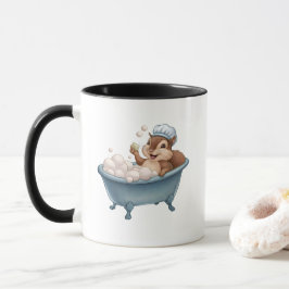 Caneca Chá de Bebê Esquilo Retrô
