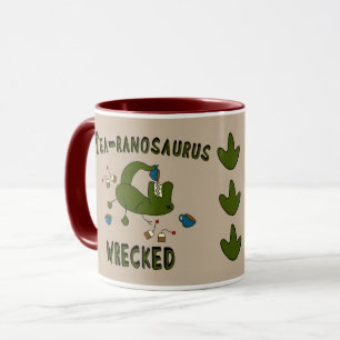 Caneca Chá-ranosaurus destruído
