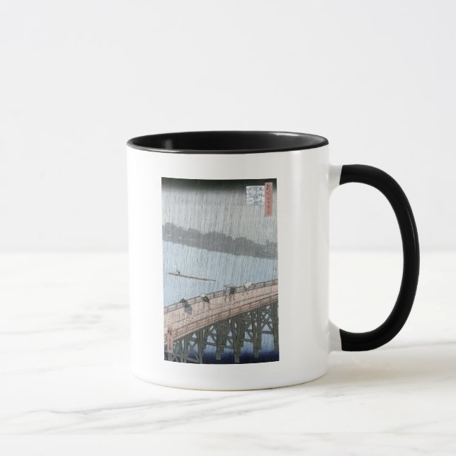 Caneca Chá repentino sobre a ponte de Shin-Ohashi e (Direita)