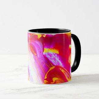 Caneca Chama Líquida - Laranja Brilhante e design amarelo