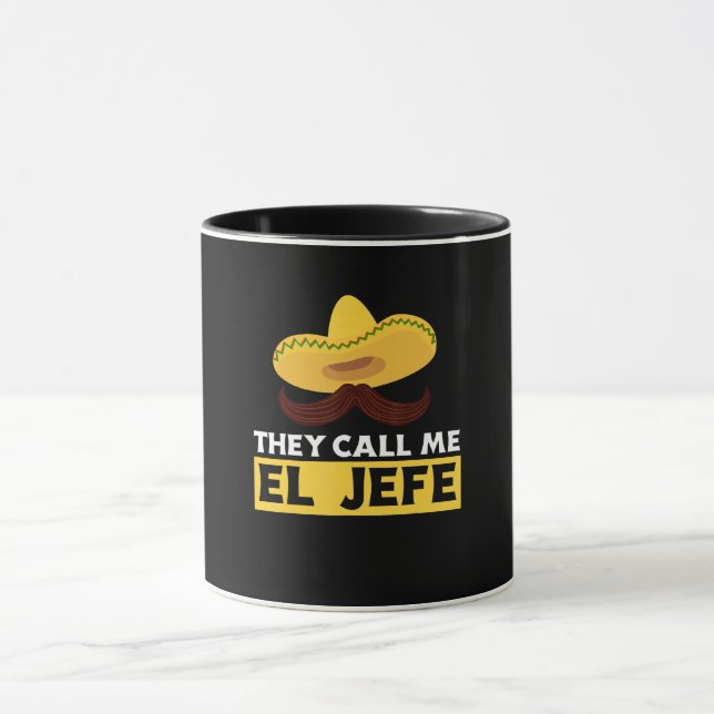 Caneca Chame-me Jefe Funny Mexicano Chef Cook Chefe Gift (Centro)