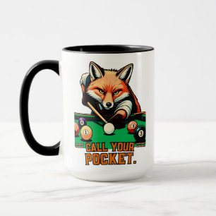 Caneca Chame Sua Caça Jogando Bilhar Raposa