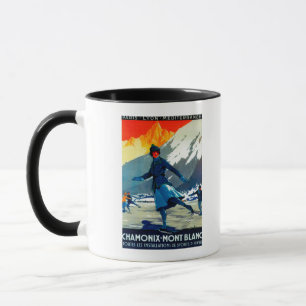 Caneca Chamonix-Mont Blanc Vintage Poster Europe