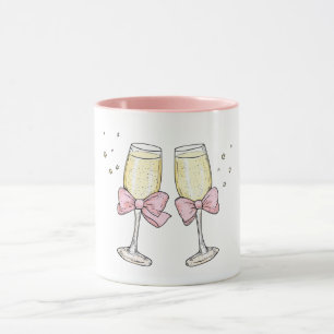 Caneca Champagne com Arcos de Feliz Aniversário