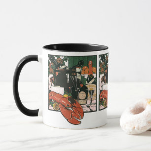 Caneca Champagne de Lagosta Vintage, Festa Elegante e Chi