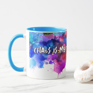 Caneca Chaos É Minha Zona De Conforto - Abstrato Art Tee