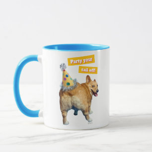 Caneca Chapéu de Aniversário Bumbum de Corgi