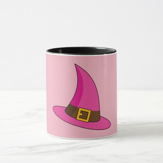 Caneca Chapéu de Bruxa Rosa (Centro)