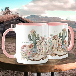Caneca Chapéu de cowboy bota cowboy do deserto do Boho