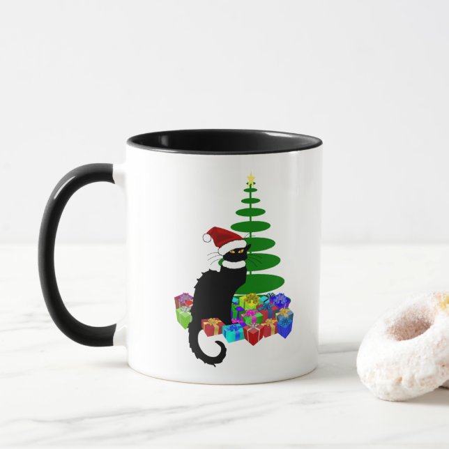 Caneca Chapéu de Natal Le Chat Noir Natal (Com Donut)