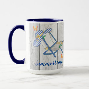 Caneca Chapéu e Mug de Summertime Striped