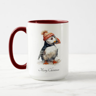 Caneca Chapéu Laranja de Pompom de Natal Personalizado do