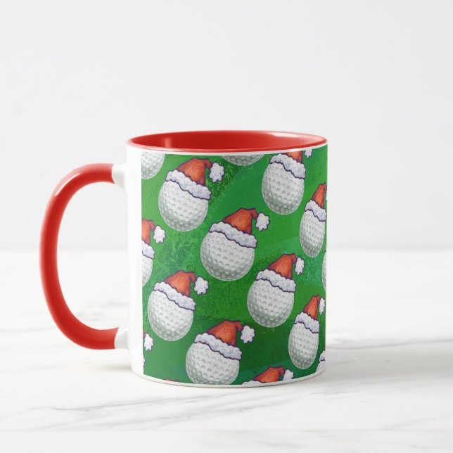 Caneca Chapéus de Natal de Golf Ball (Esquerda)
