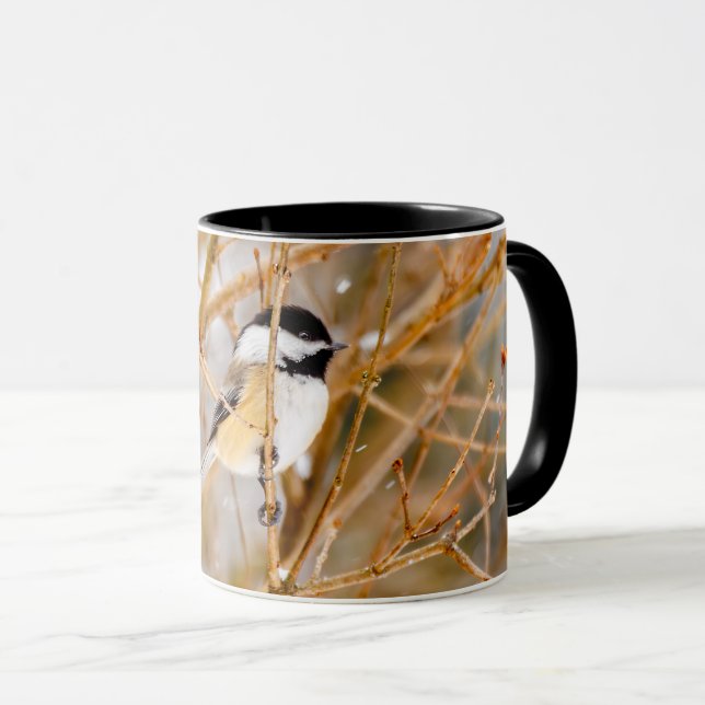 Caneca Chapim-de-cabeça-preta - Fotografia Original (Frente Esquerda)