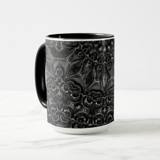 Caneca Charcarvão Mandala (Frente Esquerda)
