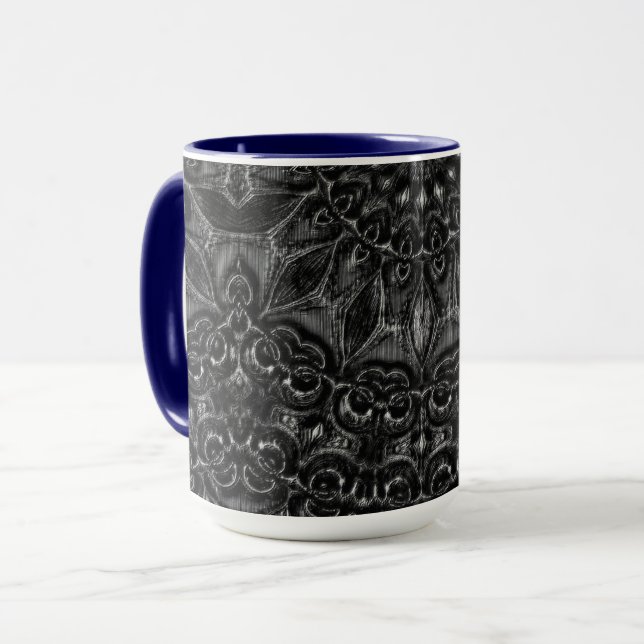 Caneca Charcarvão Mandala Coffee Mug (Frente Esquerda)