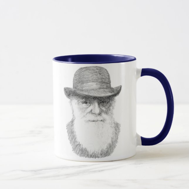 Caneca Charles Darwin - citações adaptávelas (Direita)