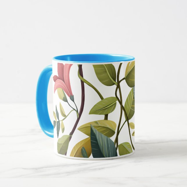 Caneca Charming Floral Print Coffee Mug (Frente Esquerda)