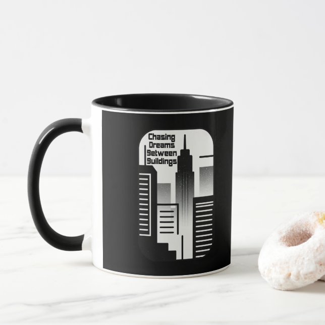 Caneca Chasing Dreams Between Buildings Urban Design (Com Donut)