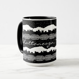 Caneca Chattanooga Tennessee Starry Night Black and White