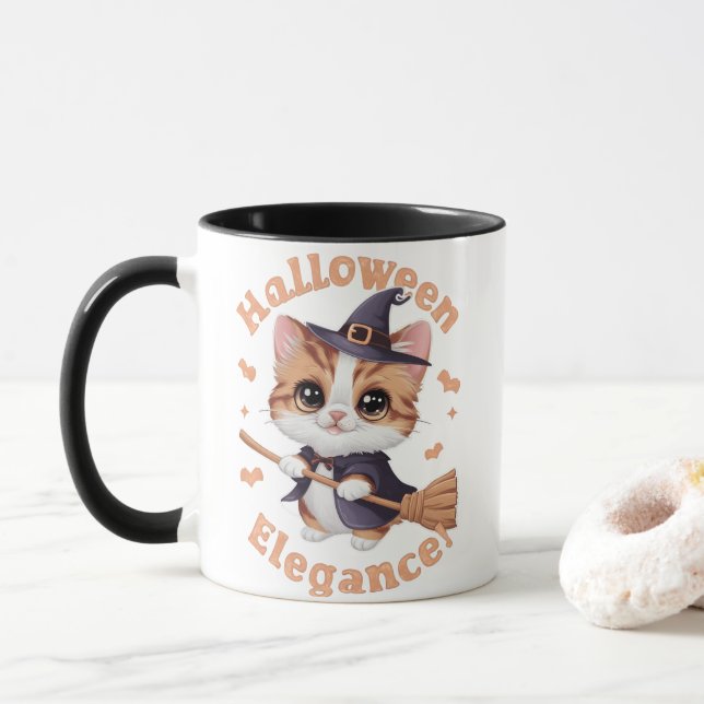 Caneca Chausie Cat's Encantando o Halloween (Com Donut)