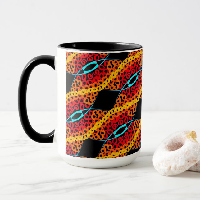 Caneca Chávena MUG Jimette Desenho cor de laranja (Com Donut)