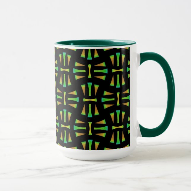 Caneca Chávena MUG Jimette Desenho verde cor de laranja e (Direita)