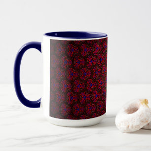 Caneca Chávena MUG Jimette Desenho vermelho e azul