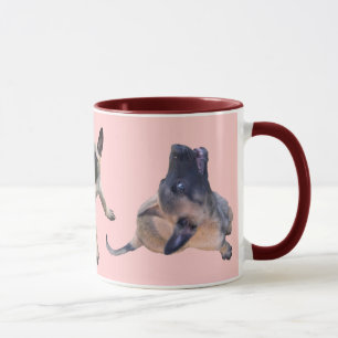Caneca chávena puppy malinois recortar