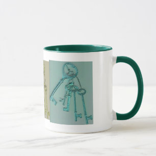 Caneca Chaves de esqueleto coloridas