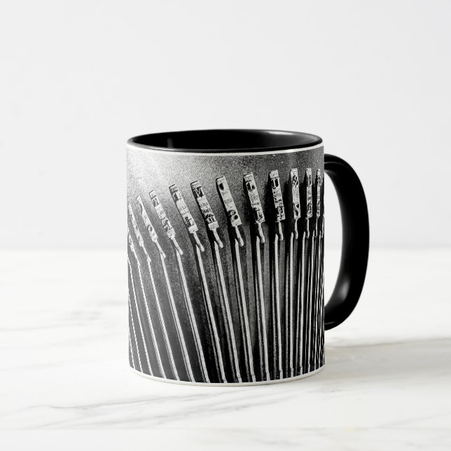 Caneca Chaves de Máquina de Digitalização Vintage (Frente Esquerda)