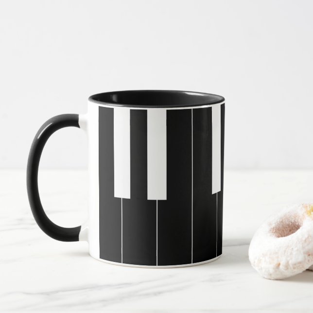 Caneca Chaves de Piano Invertidas (Com Donut)