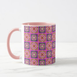 Caneca Checkered cor-de-rosa