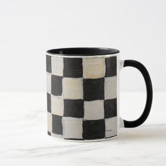 Caneca Checkered preto e branco