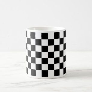 Caneca Checkered preto e branco