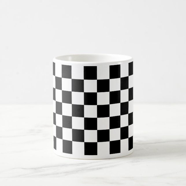 Caneca Checkered preto e branco (Centro)