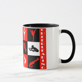 Caneca Cheerleading do bloco no vermelho