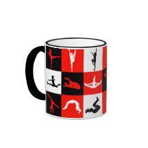 Caneca Cheerleading do bloco no vermelho
